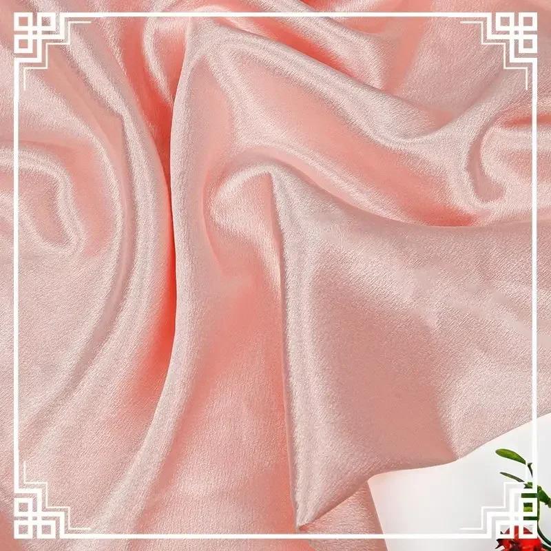 Verdickter glänzender Kristall-Satin-Stoff Schwer pro Meter für Kleidung Kleid Hanfu Dekoration DIY Nähstoff Uni Knitterarm Blau