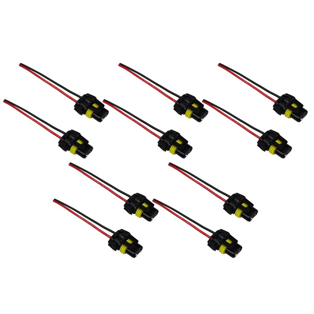 2-10Pcs 9005 HB3 9006 HB4 Bulb Sockets Female Adapter Connector for Headlight Fog Conveninently Simple Install Lamp Bulb Light