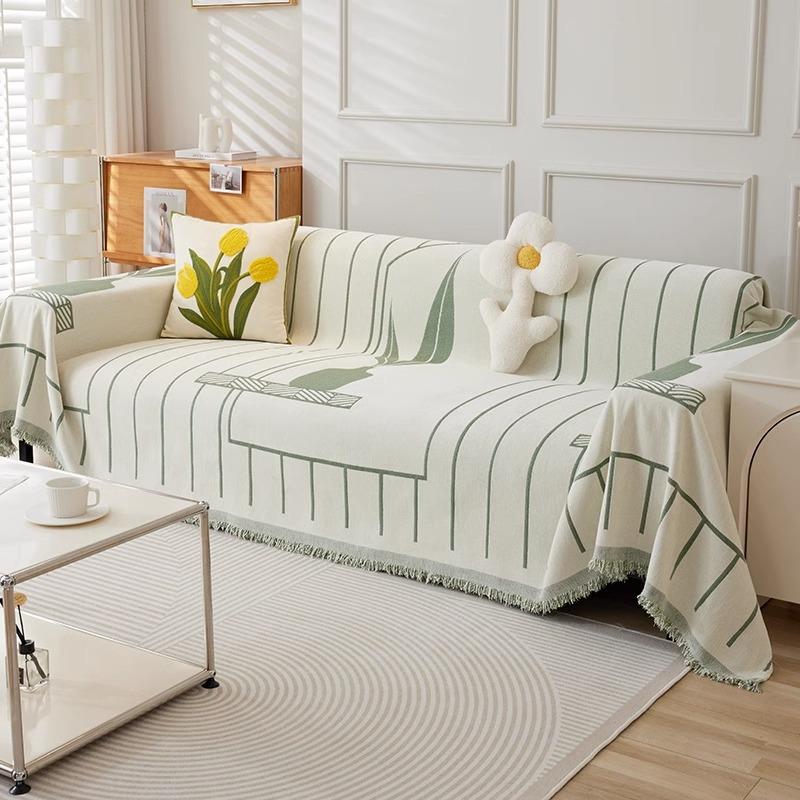 Chenille Sofa Towel Four Seasons Universal Ins Style Sofa Slipcover Anti-Scratching Sofa Cover Cloth Double-Sided Available Sofa Cover