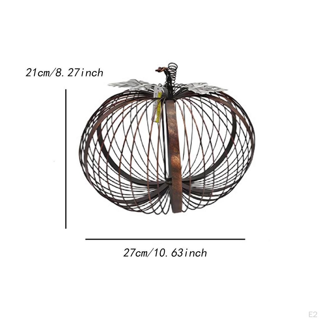 Halloween Pumpkin Decoration Iron Decor Collectible Farmhouse Thanksgiving Tabletop Ornament