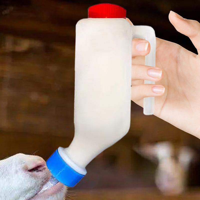 Goat Feeder Bottles 2X Lamb Feeding Bottles Pet Breeding Accessory With Scaled And Handle For Goat Cow Sheep Puppy