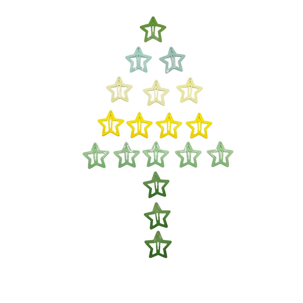 30 Pcs Gold Star Hair Clips 1.2 Inch Vintage Y2K Metal Snap Clips for Women Girl Hollow Punk Hair Accessories