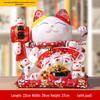 Ceramic Waving Fortune Cat Figurine for Home or Shop Decor