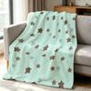 Star Drop Flannel Blanket Warm Soft Halloween Christmas Couch Warm Cozy Decorative Decor Gift for All Season