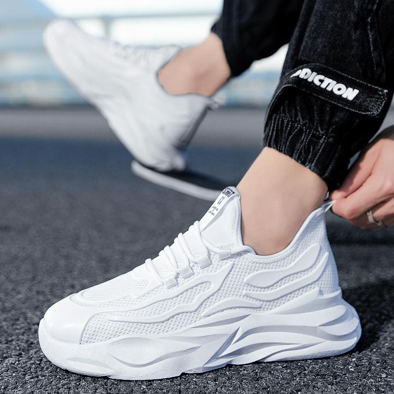 

Новая мужская обувь Кроссовки на плоской подошве Спортивная обувь Мужская обувь Новая модная обувь Повседневная легкая обувь 39-44 42 белый