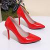 Comemore Sexy High-heeled Shoes Pointed Toe 10Cm Pumps Party Wedding Dress Shoes Solid Color Stiletto Heeled Shoes for Women