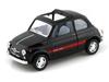 Kinsmart Fiat 500 Scale Diecast Model Car 1/24 (black)