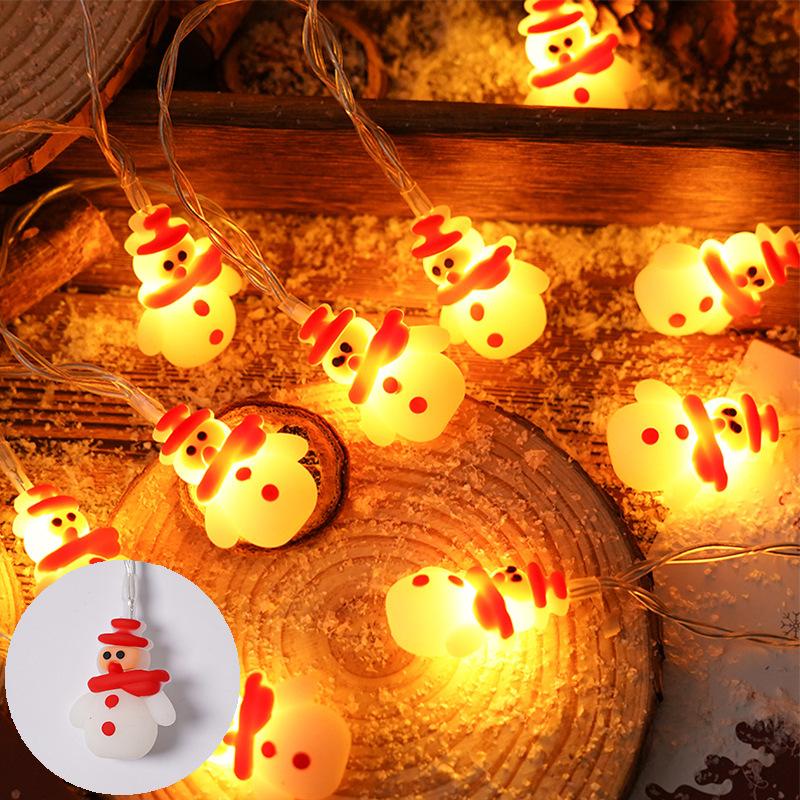 Christmas LED Light String Santa Claus Snowman Xmas Tree Hanging Ornaments Navidad Decoration For Home New Year Gift