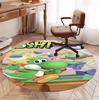 Yoshi Pattern Round Rug, Indoor/Outdoor Mat, for Picnic, Gameroom, Bedroom, Office, Living Room, Home Decor Carpet, Birthday Gift