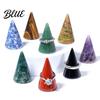 Cone Shaped Ring Holder Crystal Natural Stone Stand Elegant Shape