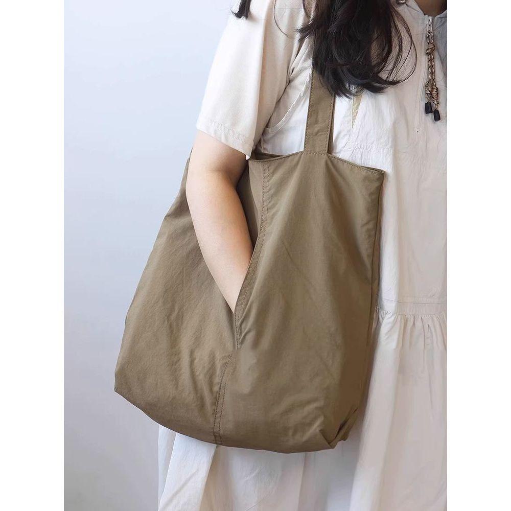 Large Capacity Women Shopping Bag Anti-Theft Foldable Grocery Handbag Reusable Eco-Friendly Portable Shoulder Tote Shopping