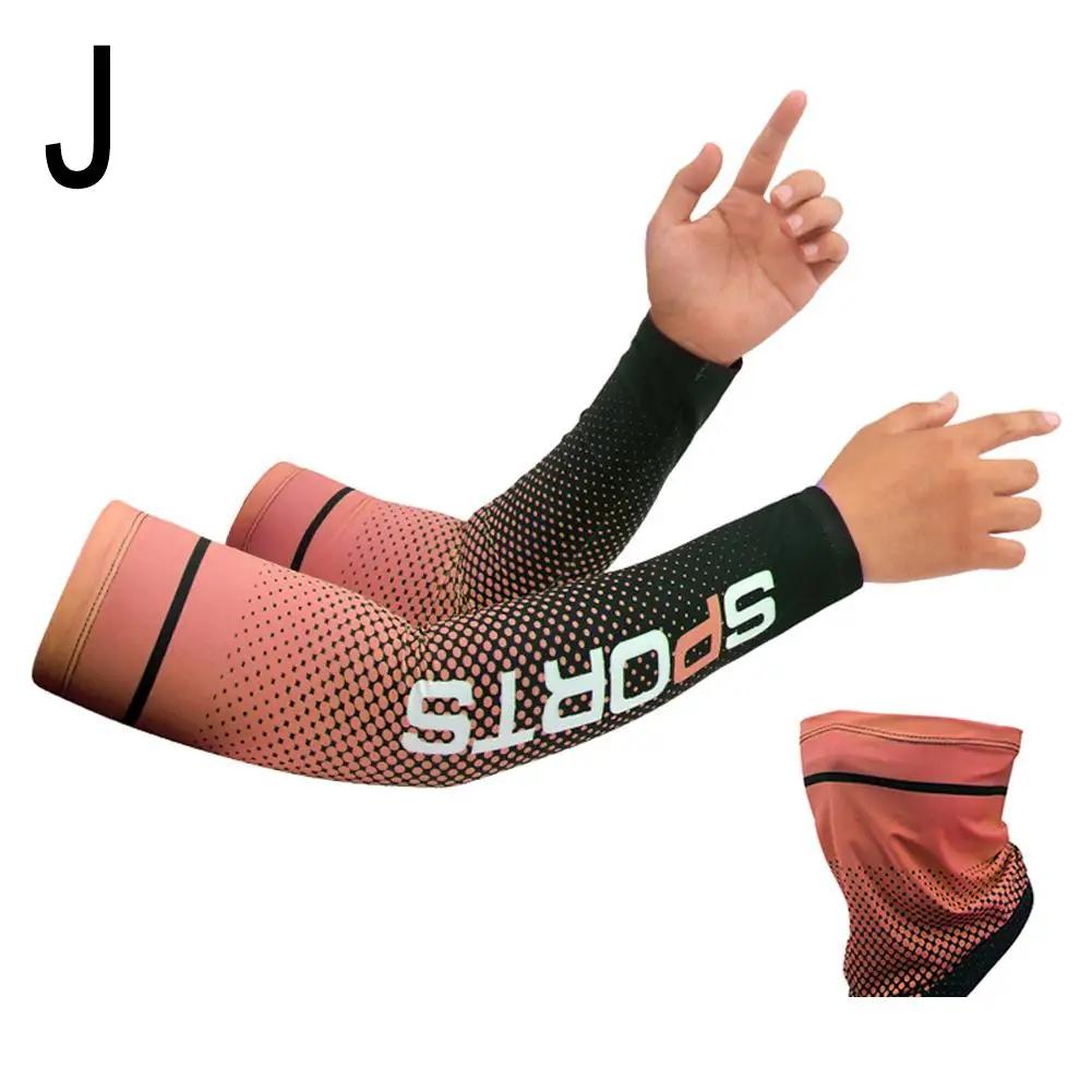 Summer Ice Silk Sleeve Mask Outdoor Activity Fishing Biking Quick-drying Mask Anti-UV Fishing Sleeves Breathable Sun Protection J8N8
