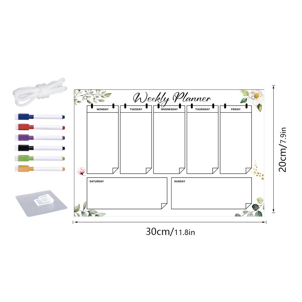 3D Acrylic Erasable Weekly Planner Board