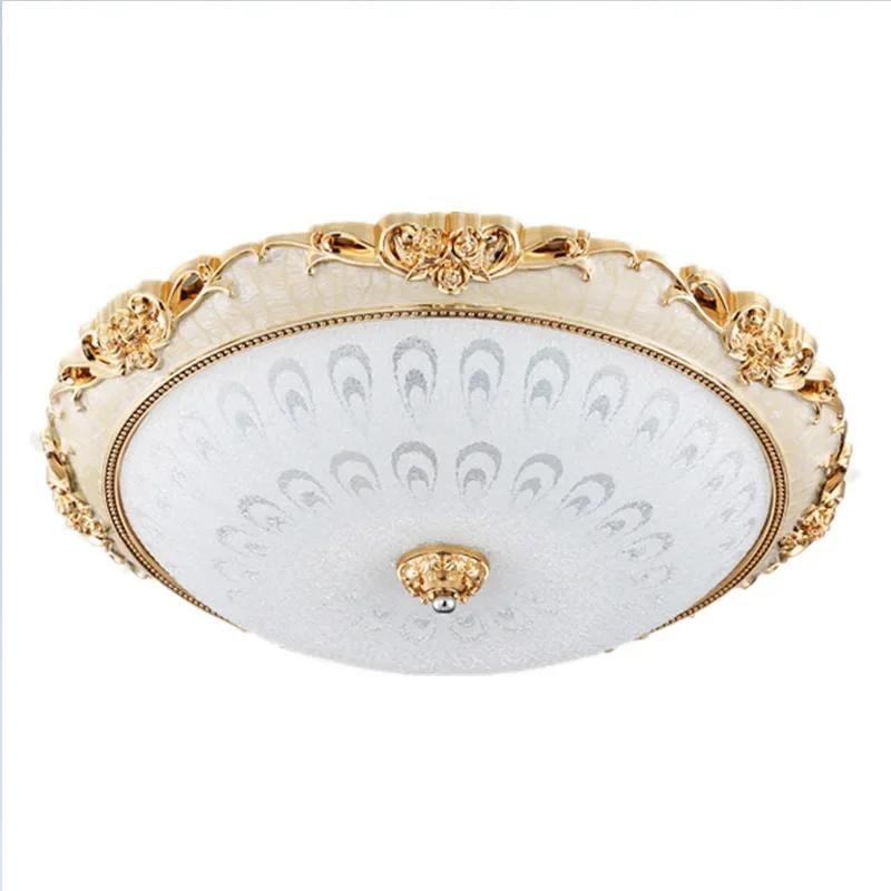 European Modern Glass LED Ceiling Light 15W/24W 110V/220V Gold/Silver Ceiling Lamp For Aisle Porch Apartment Study Home Decor