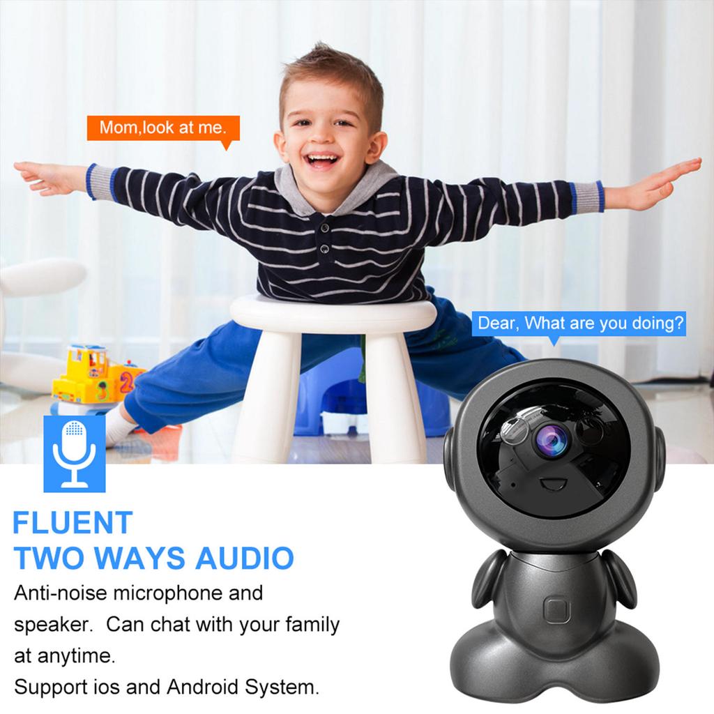Security Camera Indoor HD Pet Baby Monitor Smart Home Surveillance Robot PTZ Camera Smart Tracking Night Vision Monitor