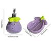 Eggplant Shaped Ceramic Soap Box With Drainage Design Cute Bathroom Decor Practical Soap Holder For Sink Countertop