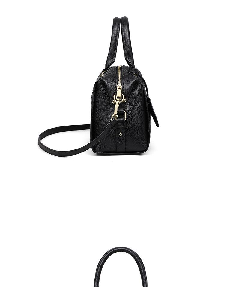 Damska torebka crossbody ze skóry naturalnej 2025 - Duża pojemność, do pracy, poduszka, torba Boston