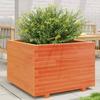 VidaXL Planter Wax Brown 70x70x49.5 Cm Solid Pine Wood, Outdoor Planter, Flower Box, Plant Box, 847365