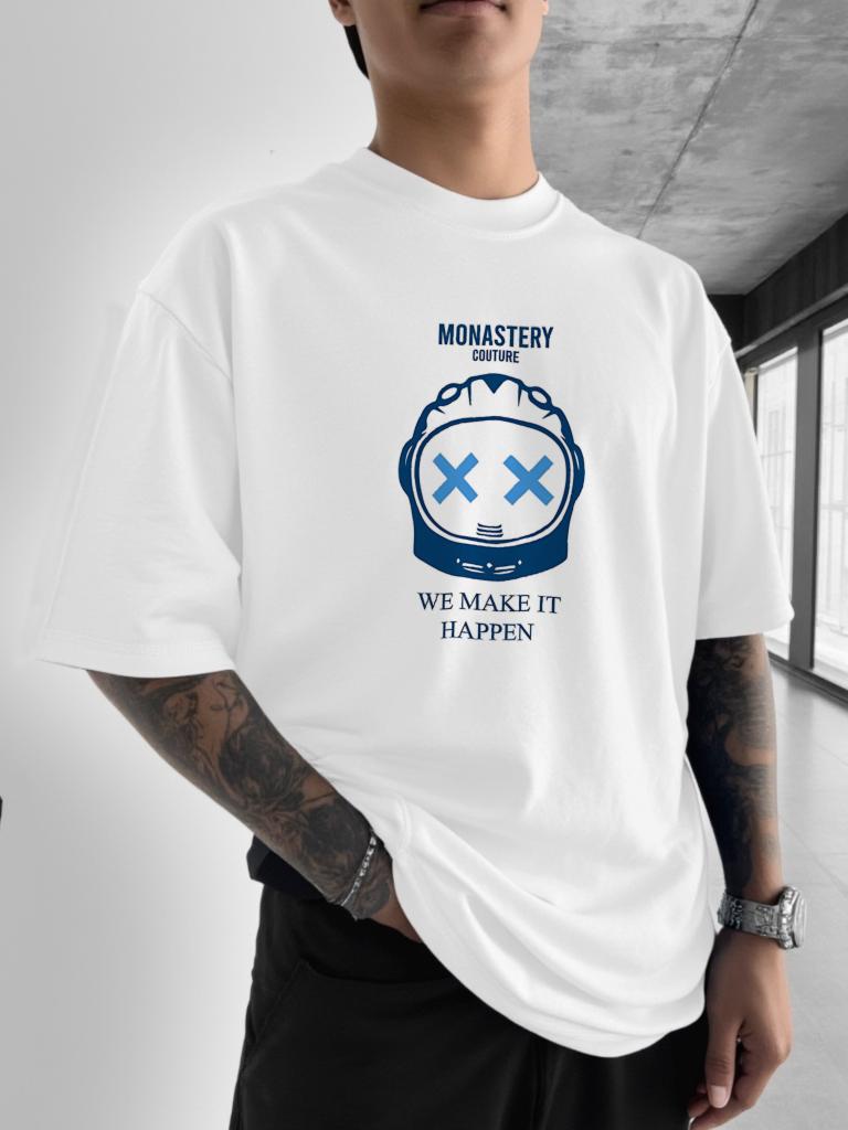 

Модная футболка с принтом шлема астронавта Monastery Couture, стильный дизайн, подчеркивающий индивидуальный стиль S