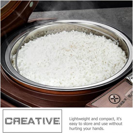 UPKOCH Steamer Basket Stainless Steel Veggie Basket Steaming Basket Steam Cooking Insert with Handle for Vegetable Fish Seafood Cooking Tamale Pot