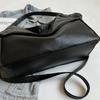 Korean Style Solid Color Large-Capacity Tote Bag - Women's Fashion Crossbody and Shoulder Bag