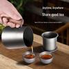 TILIVING Pure Titanium Portable Travel Tea Set