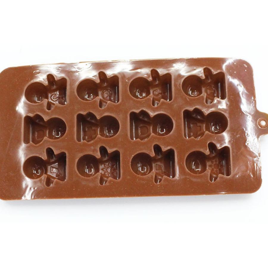 Cartoon Silicone Mold Ice Lattice Mold Flip Candy Cookie Cake Baking Molds