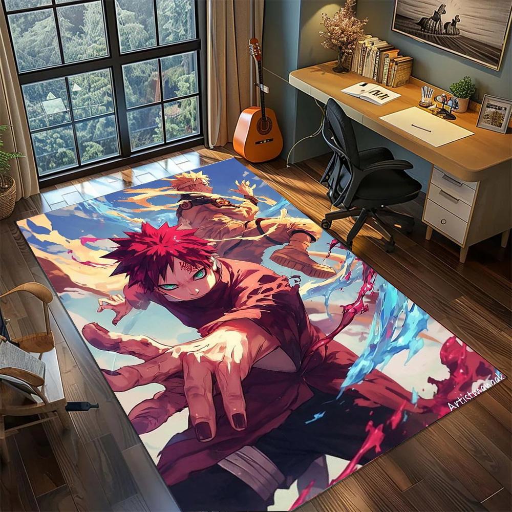 Naruto Non Slip Daily Decor Carpet Rug, Washable Large Area Floor Mat Gamer Room Bedroom Home.-TING