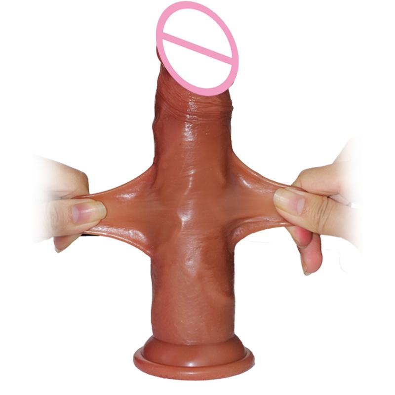 7.8Inch Dildo Realistic Sliding Foreskin Penis With Suction Cup Dildio For Women Big Soft Dildos Sex Toys For Adults 18 Shop