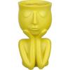 Resin Head Planter Face Flower Pot 6 inch Tiny Human Shaped Flower Vases Succulents Pots Desktop Decoration for Home Office Indoor Outdoor Gardening