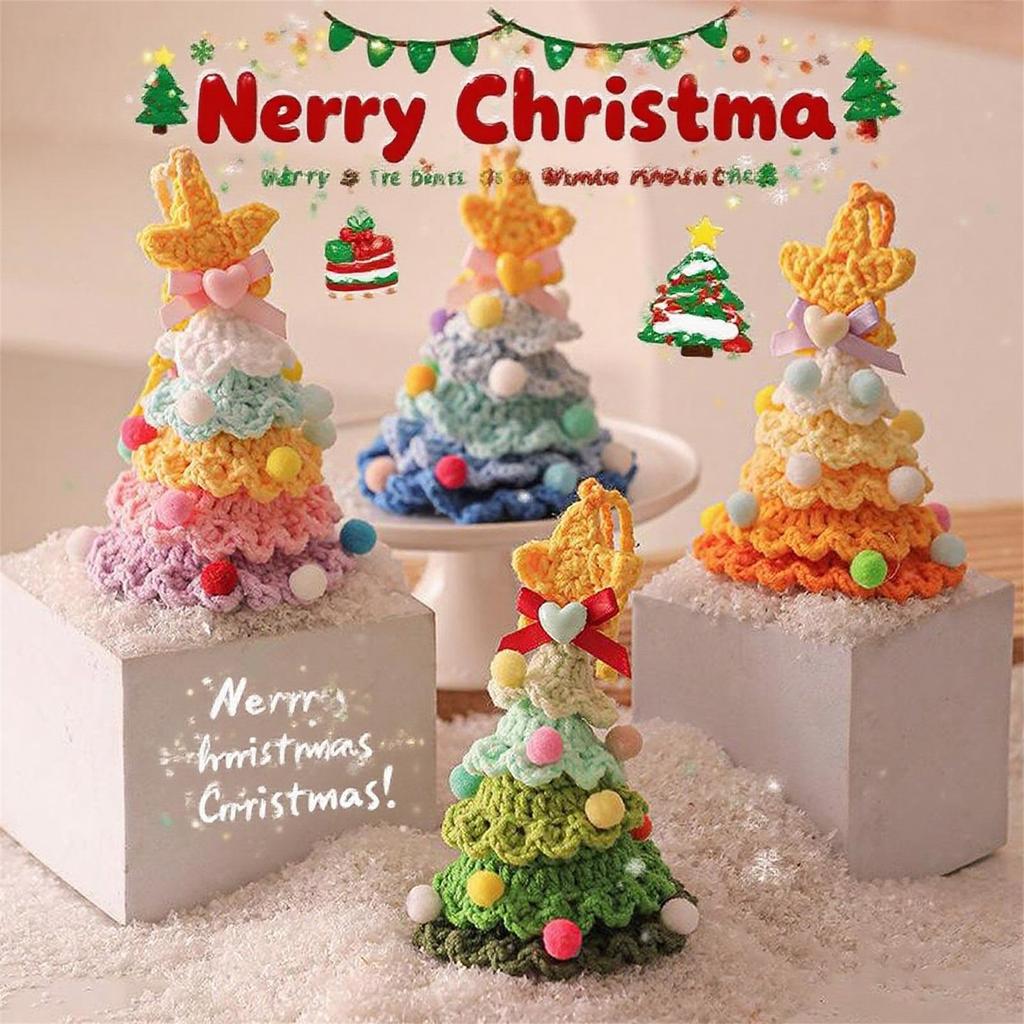 Vánoční stromek, Kreativní houpající se ozdoby, Ručně tkané ozdoby z bavlněné příze