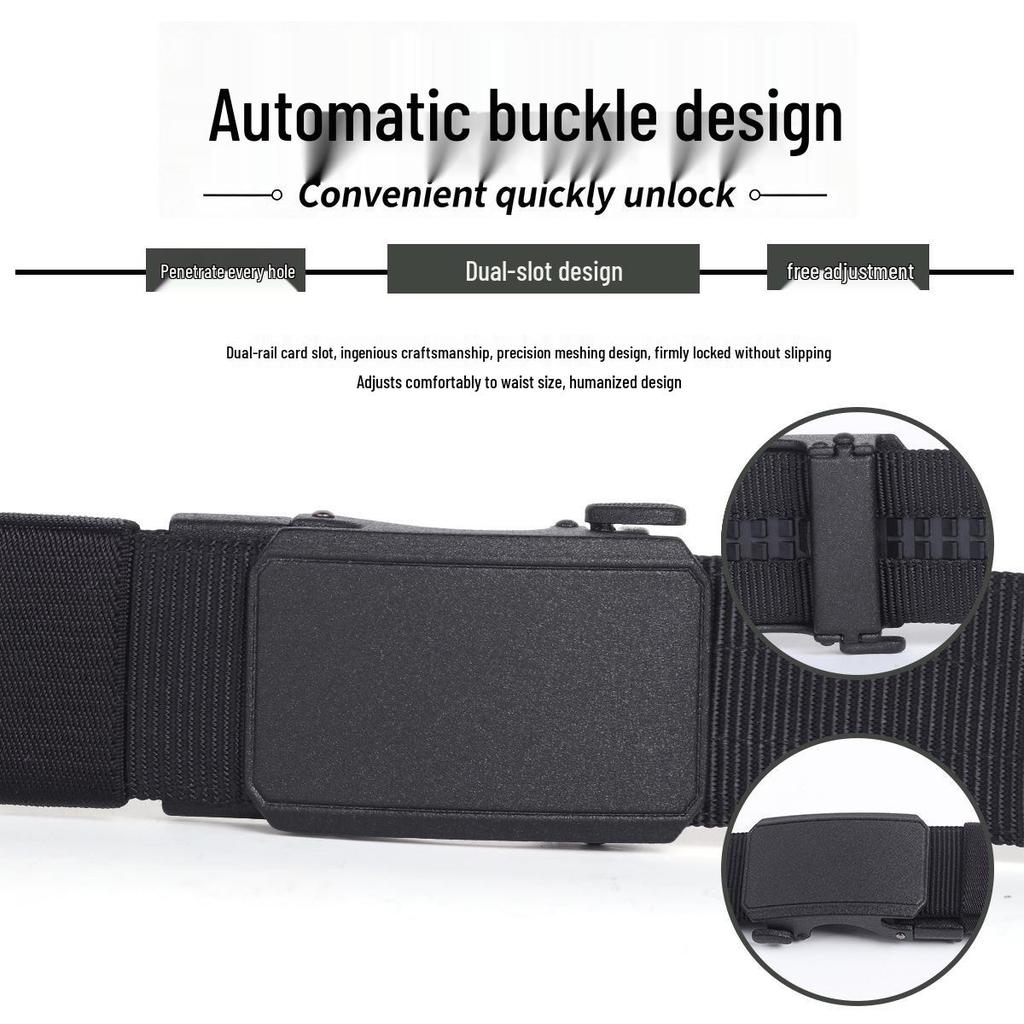 Metal Otomatik Tokalı Erkek Naylon Kanvas Taktik Kemer