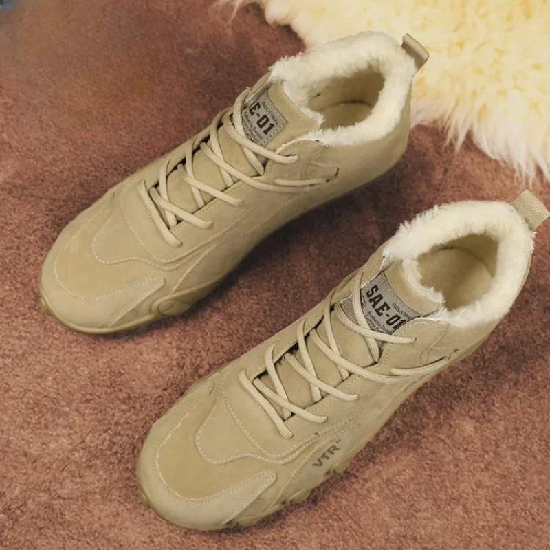 Męskie Buty Robocze z Futrem Bezpieczeństwo Przemysłowe Śniegowce dla Mężczyzn Rozmiar 44 Modne 2025 Moda Oryginalne Okazje Wyprzedaż Niska Cena Oferta Y2k