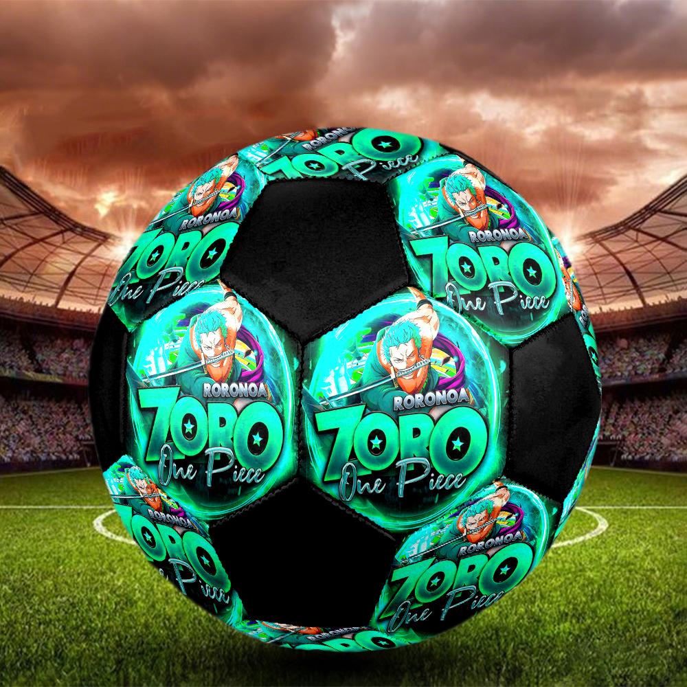 1pc Roronoa Zoro One Piece Football Soccer Ball Size 5 Indoor Soccer Ball Fashion Colorful  Backyard Game -Great For Sports Fans Gift HE29