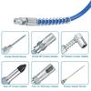 Grease Tool Mouthpiece with Lubricator Connection Nipple Adapter Grease Tool Attachment Flexible Extension Hose Coupler