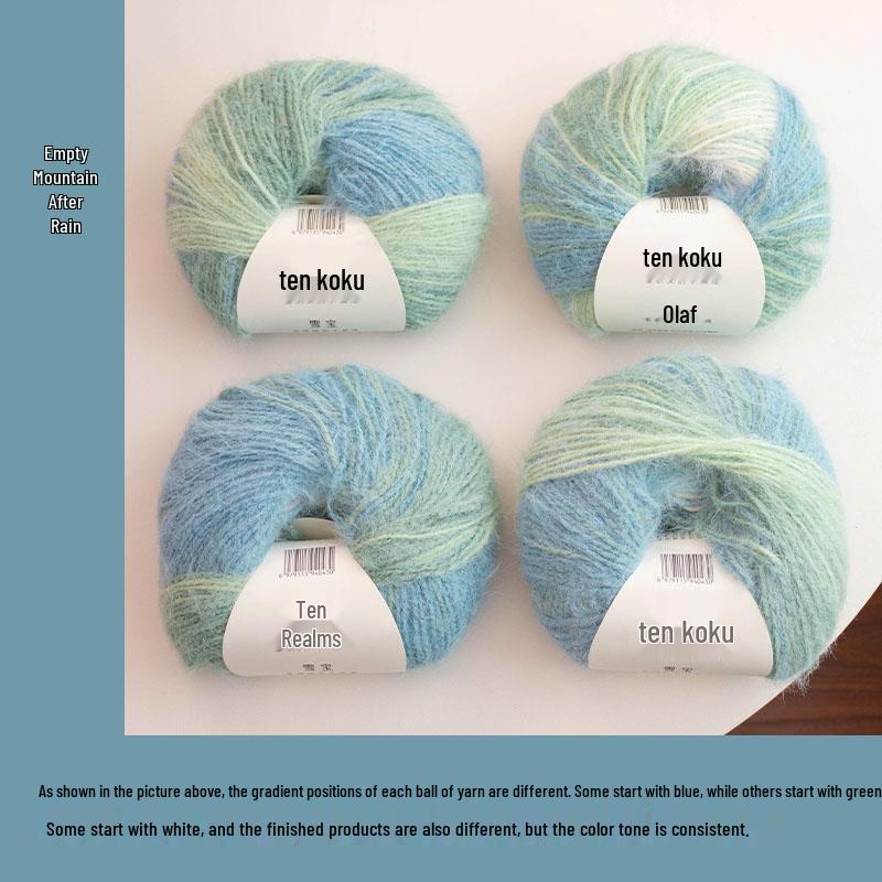 Farbverlauf Woll Langflor Garn Mützen- & Schal-Strickset