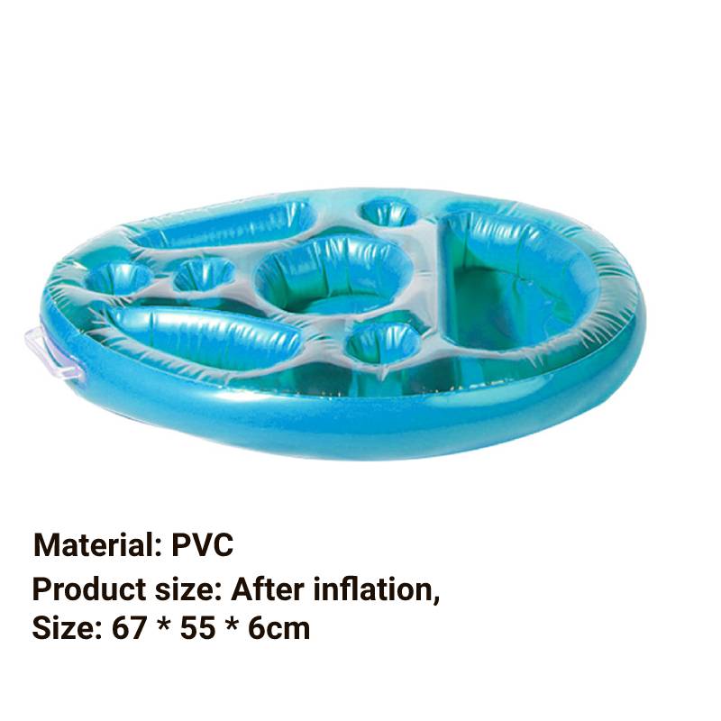 Summer Inflatable Float Beer Drinking Cooler Table Water Play Float Beer Tray Party Bucket Cup Holder for Swimming Pool Party