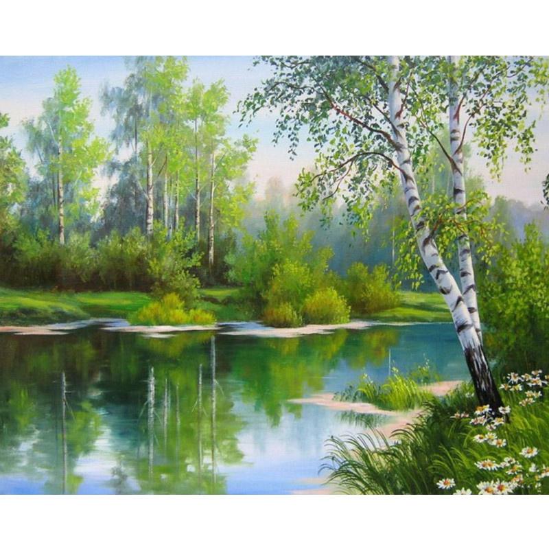 5D DIY Diament Malarstwo Wiosna Krajobraz Diament Haft Cross Stitch Kit Pełna Rhinestone Mozaika Wystrój Domu