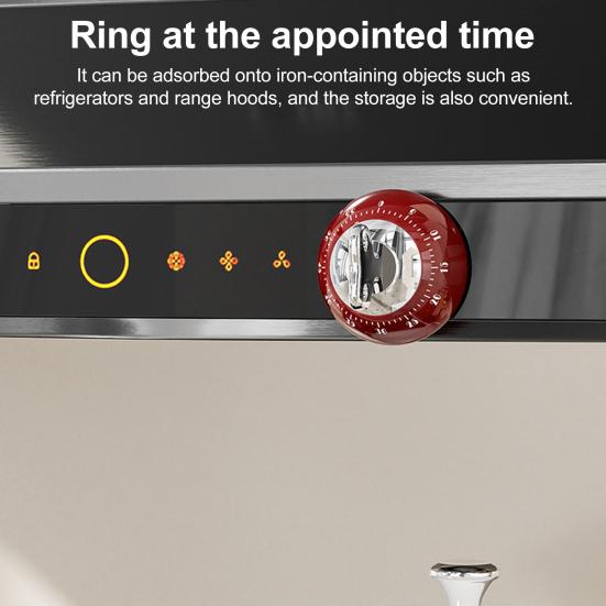 Magnetic Kitchen Timer Mechanical Countdown Clock for Cooking Baking Studying