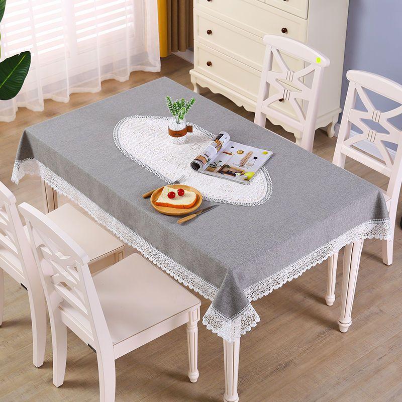 Tischdecke Kunst Einfache Rechteckige Frische Einfarbig Patchwork Ausgehöhlte Spitze Teetisch Runde Tischdecke