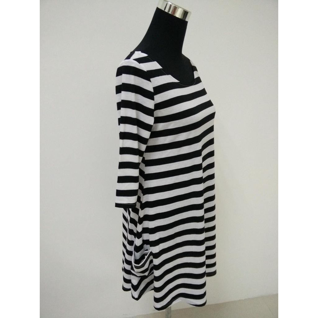 Charming Parent-child Dress Clothes Set Featuring Striped Half Sleeve Baby Girl Dress