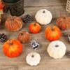 Stuffed Pumpkin Halloween Decor Small Velvet Thanksgiving Table Centerpiece, Soft Durable Ornament for Fall Harvest Farmhouse Decoration Cool Patterns