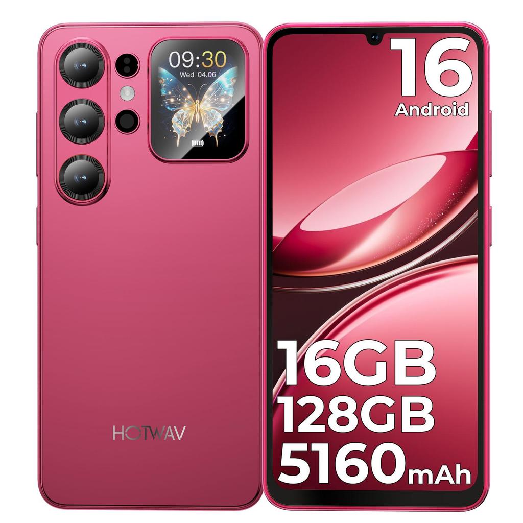 HOTWAV X26 Ultra Handy, 4G Android 16, 6,75 Zoll 120Hz, Zweitbildschirm, 16GB+128GB, Schnellladung, 5160mAh, 4G Dual-SIM/Gesichtserkennung/OTG