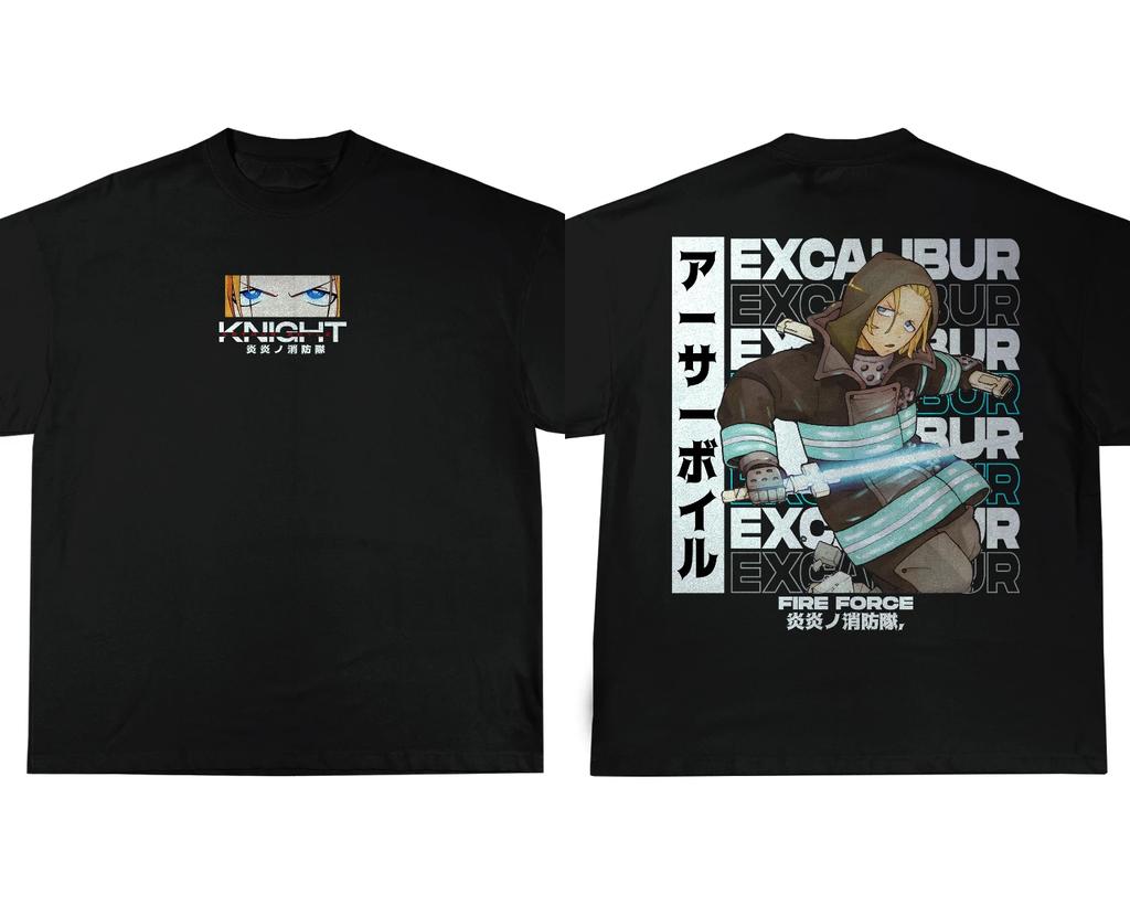 Fire Force Anime T-shirt Summer Men Oversize Casual Cotton Short Sleeve High Street Harajuku Top Clothes Unisex Man Woman Tees