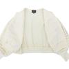 Lanvin Beautiful Wool Embroidered Cardigan for Women, Off-white, Size 38, 2405840 Tops 38 Off whiteUsed