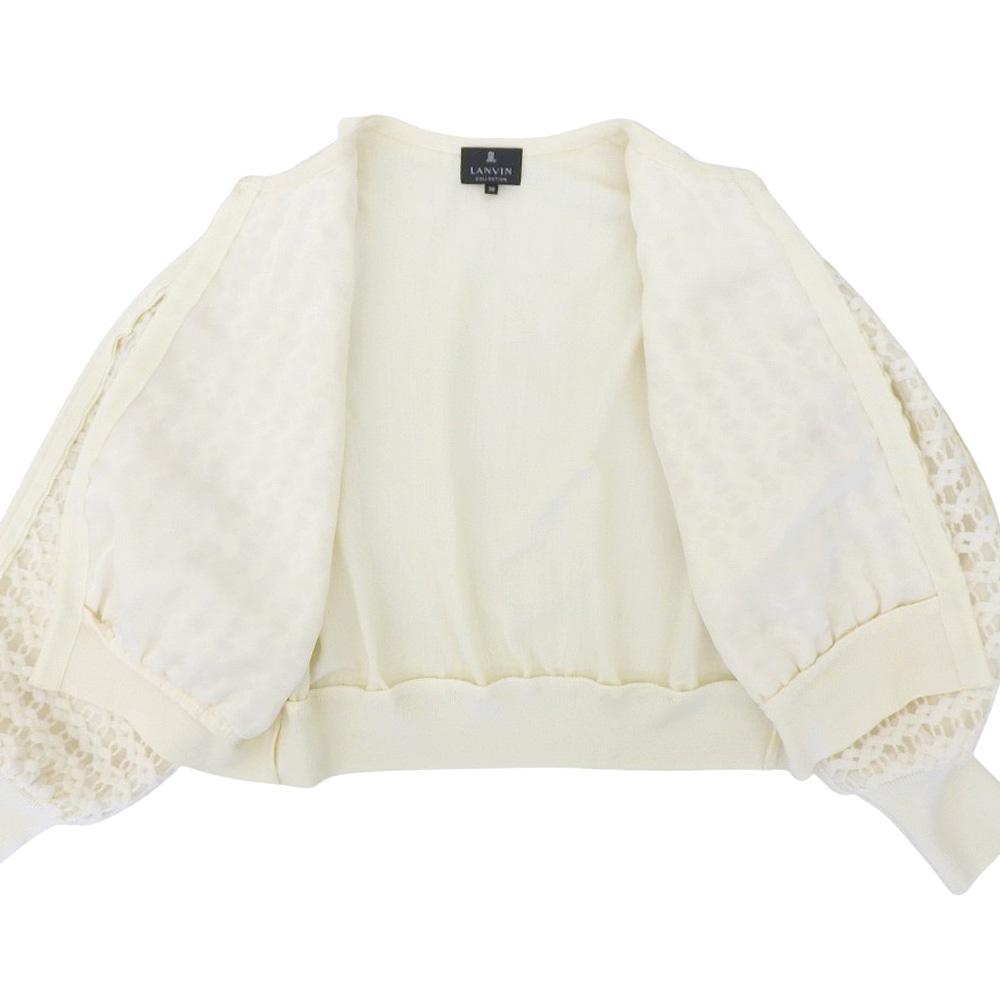 Lanvin Beautiful Wool Embroidered Cardigan for Women, Off-white, Size 38, 2405840 Tops 38 Off whiteUsed
