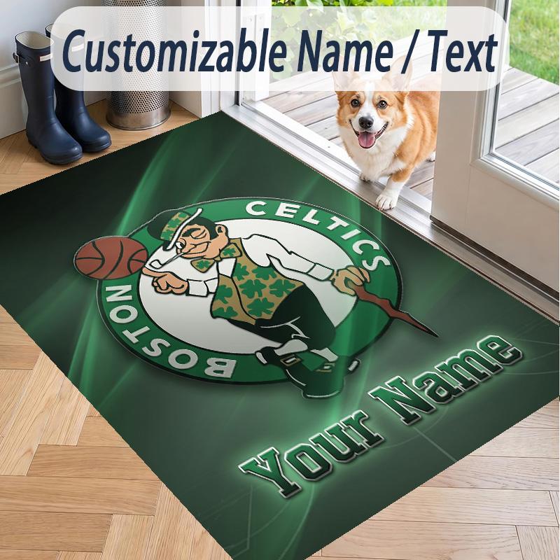 Custom Text Printed Rug Celtic FC Non Slip Floor Carpet For Home Room Decor