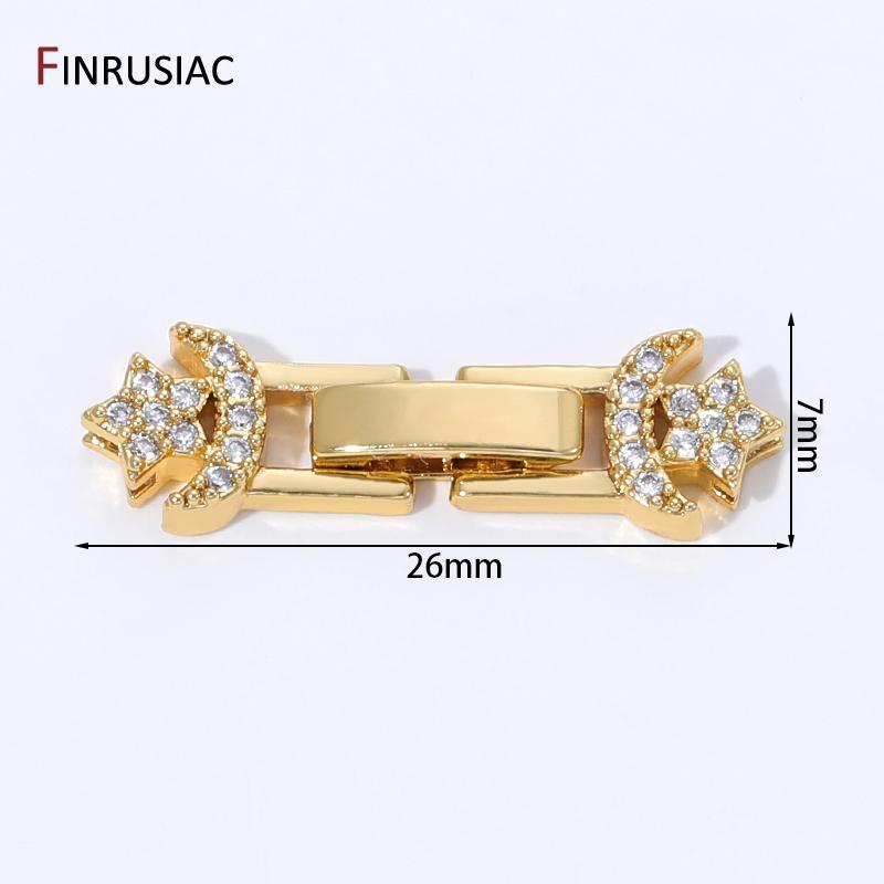 

18K Gold Plated Brass Zircon Butterfly Closure Clasps Fasteners Locks,Connectors Clasps for DIY Jewelry Making Accessories 1 piece