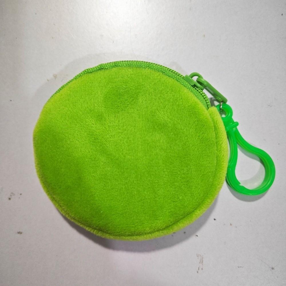 Round Shape ID Card Bag Solid Color Keychain Wallet Fashion Coin Purse  Gift