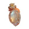 Jade White Ice Light Natural White Chalcedony Pendant Agate Pendant, Real Shot
